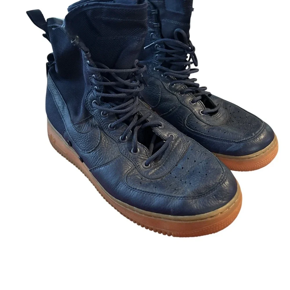 Nike Air Force 1 SF AF1 High‎ Navy Midnight Gum Men's Size 12 No Strap